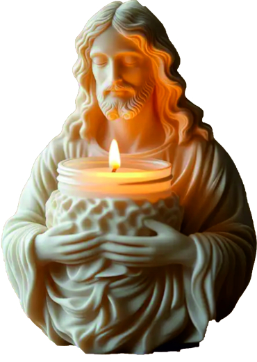 Jesus Statue Kerzenhalter
