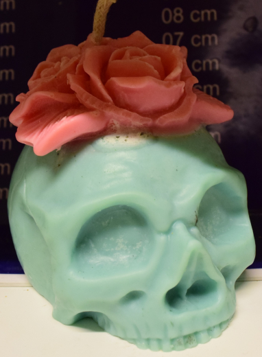 Totenkopf mit Rose (2-farbig möglich)