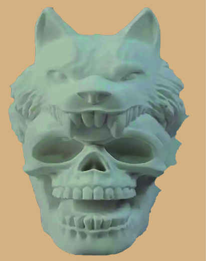 Schädel Wolf
