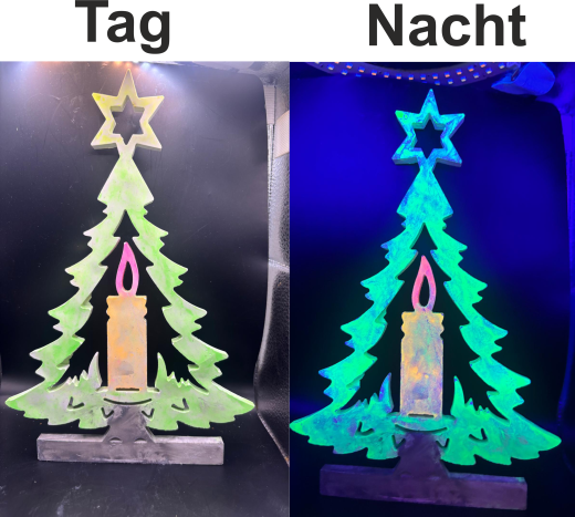 Weihnachtsbaum mit Kerze (Nachtleuchtend möglich)