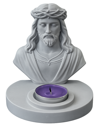 Jesus-Büste mit Teelichthalter Jesus-Büste mit Teelichthalter