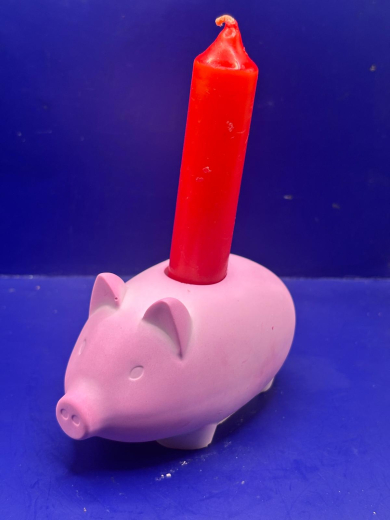 Schweinchen Kerzenhalter