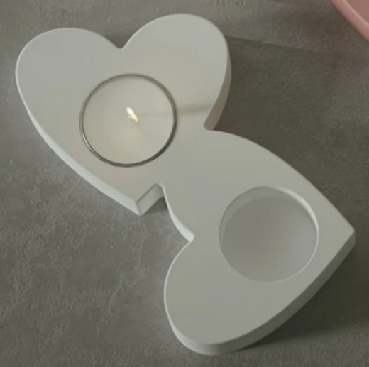 Doppelherz-Kerzenhalter