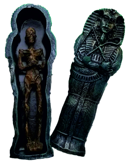 Ägyptischer Pharao-Sarg inkl. Mumie