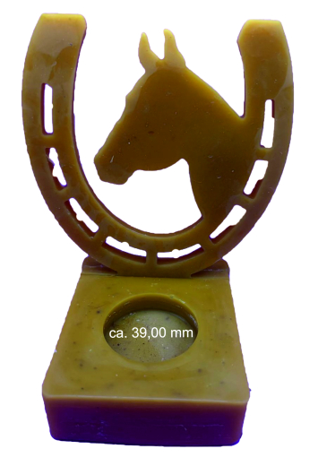 Hufeisen mit Pferdekopf