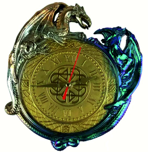 Drachenuhr Inkl. Uhrwerk (Durchmesser ca. 18 cm)