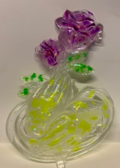 Wand-Tattoo (Rose & Hände)