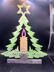 Weihnachtsbaum mit Kerze (Nachtleuchtend möglich)