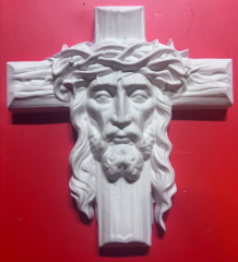 Jesus-Kopf am Kreuz
