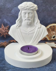 Jesus-Büste mit Teelichthalter
