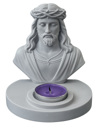 Jesus-Büste mit Teelichthalter