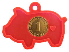 Glücksbringer inkl. Kette und Münze (1 Pfennig)