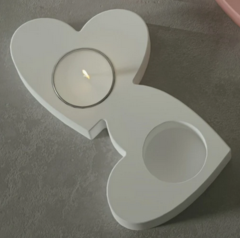 Doppelherz-Kerzenhalter