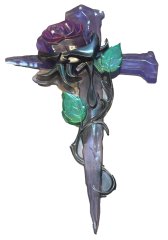 Kreuz- & Rosenblumen-Wanddekoration